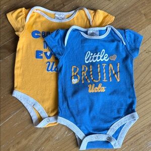 Rivalry Threads UCLA Blue and Gold baby girls bodysuits size 6-9months